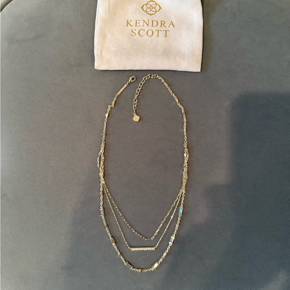 Kendra Scott Addison Gold Triple-Strand Necklace